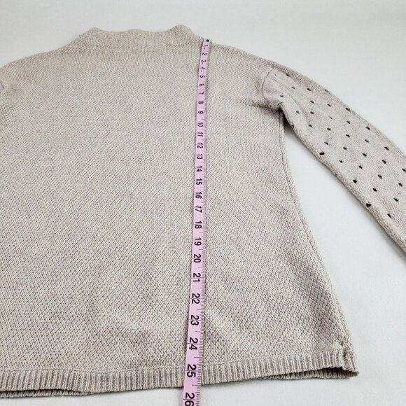 Anthropologie MOTH Ceres Mockneck Sweater Womens Small Beige Cashmere Blend - Picture 9 of 11